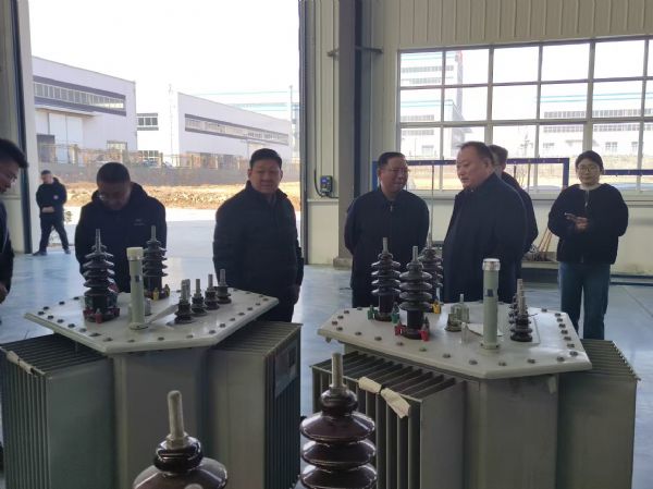 市輸變電裝備及電線電纜產(chǎn)業(yè)鏈領導調研英大電力裝備有限公司